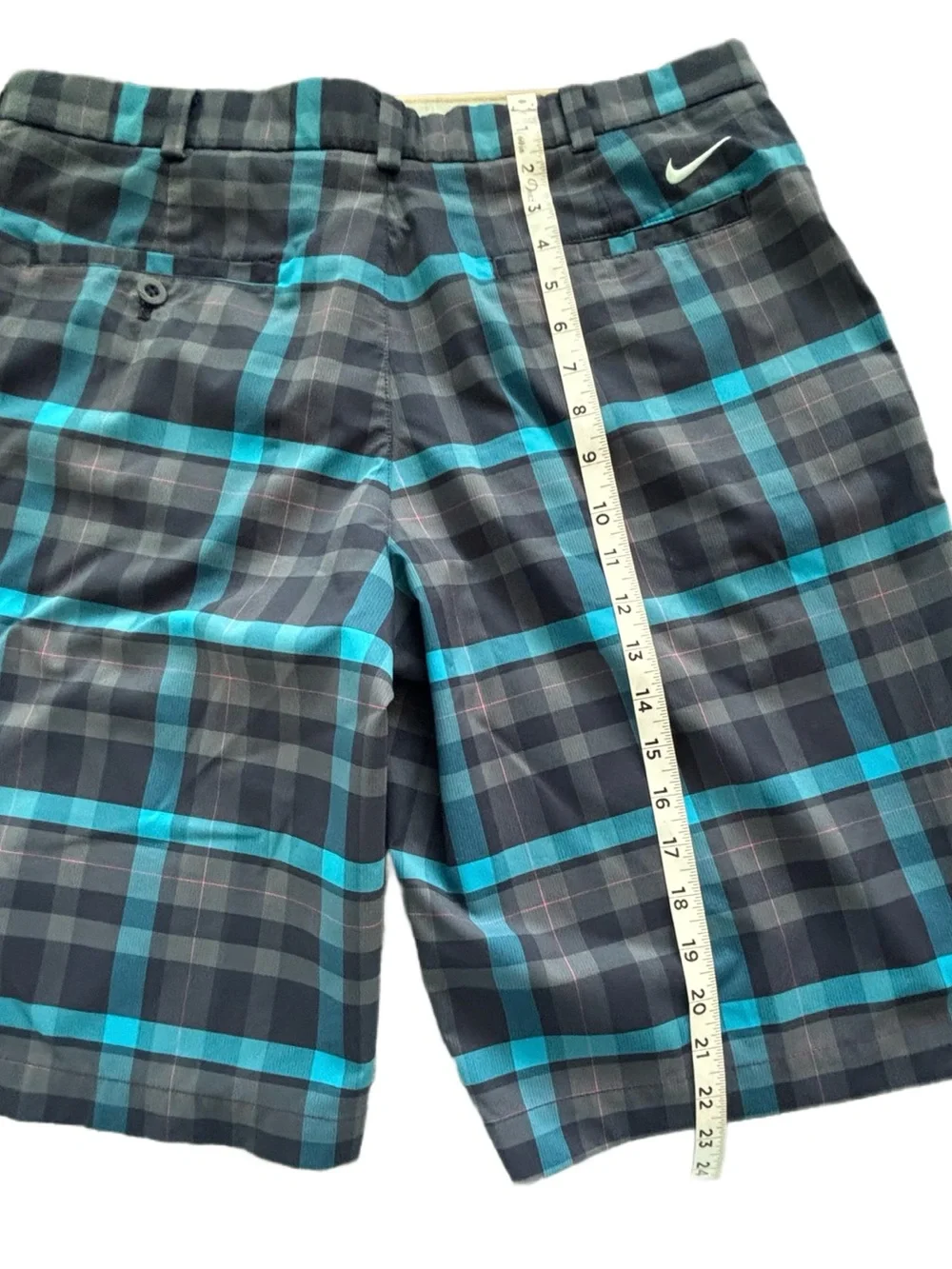 NIKE GOLF DRI-FIT Men’s Gray & Teal Poly Blend Shorts Size 34